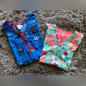 Scrubs, SET of 2, S & M, Koi and MC2